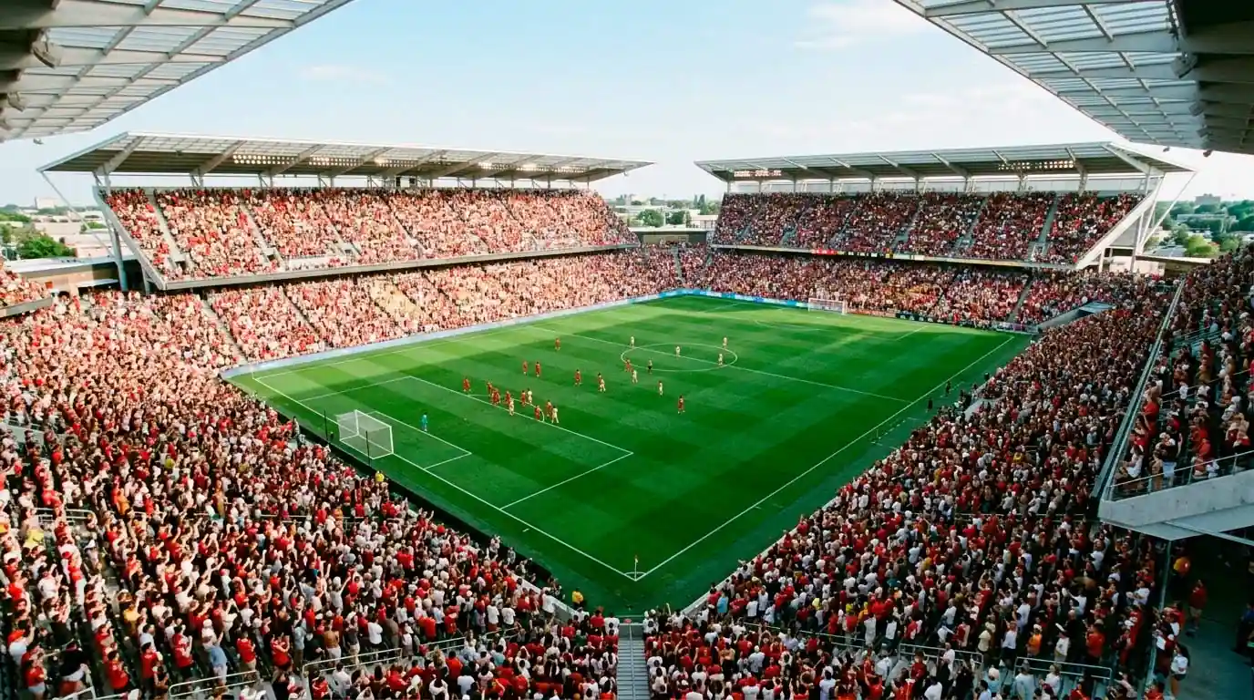 Estadio lleno de aficionados en un partido de la MLS durante la temporada 2024 con asistencia récord